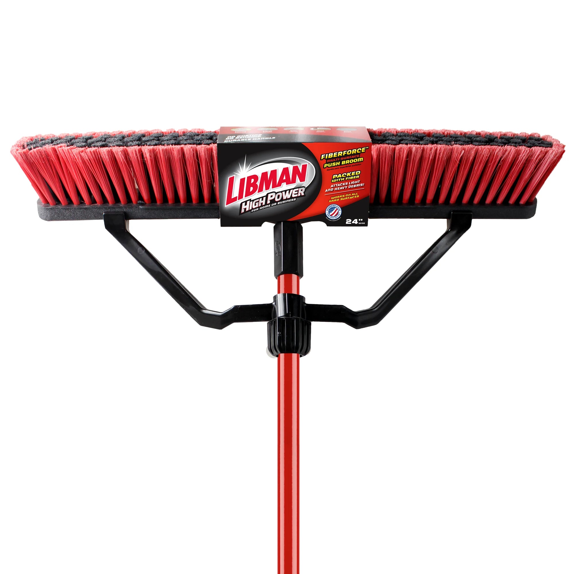 Libman 823 24 inch FiberForce Multi-Surface Heavy-Duty Push Broom