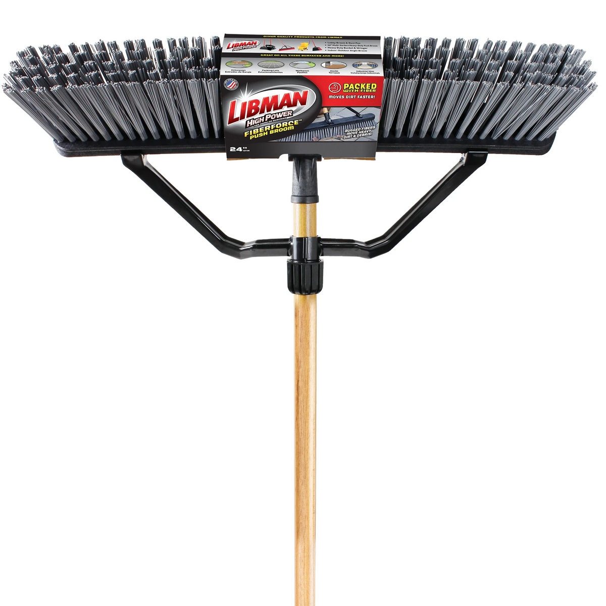 Libman 1293 24 inch Rough Surface Industrial Push Broom
