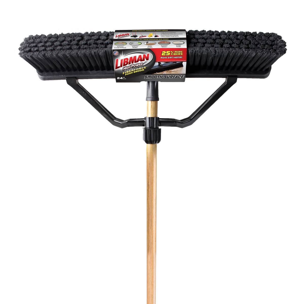 Libman 1294 24 inch Smooth Surface Industrial Push Broom