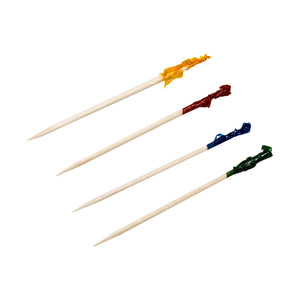 Handgards 4-inch bamboo disposable club frill picks