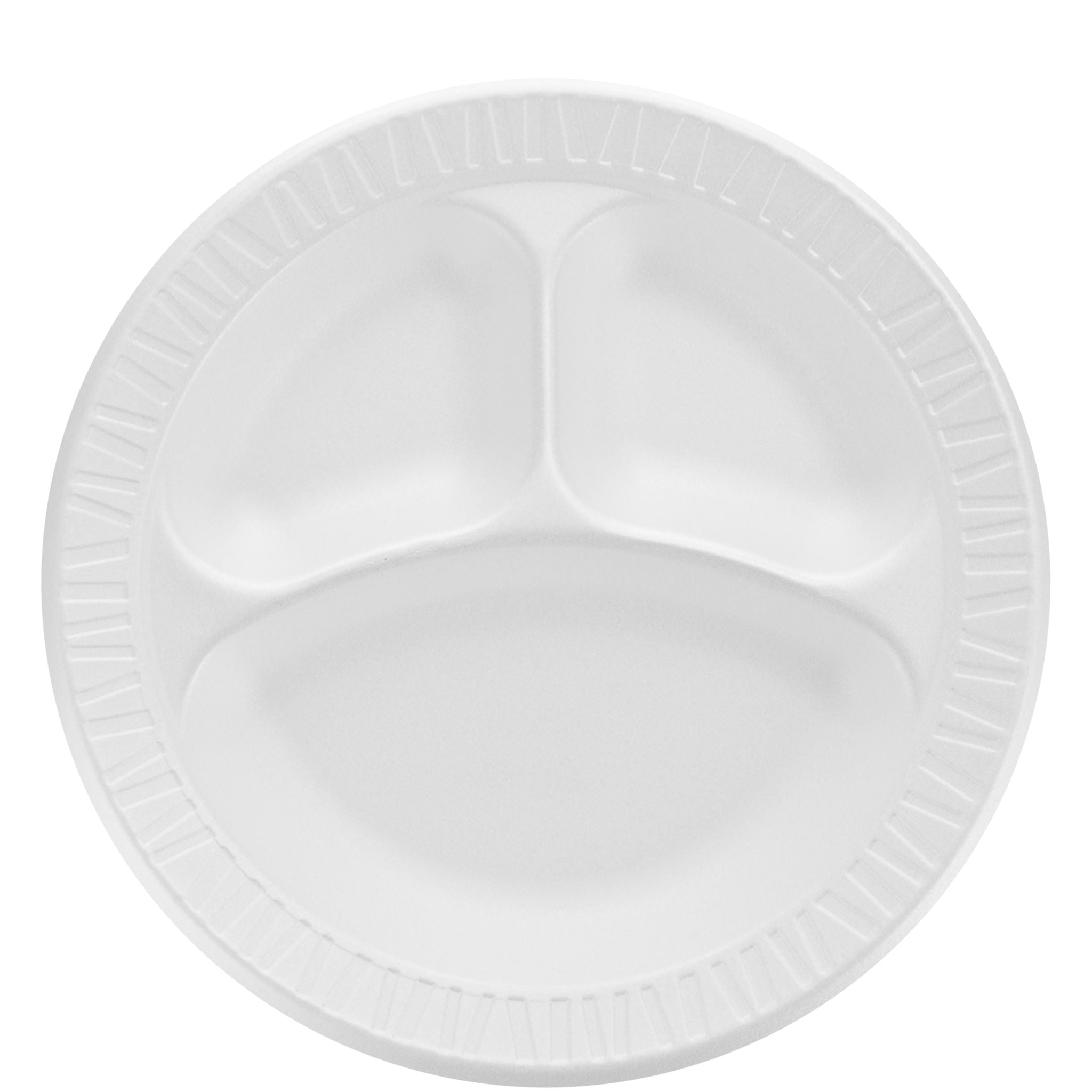 Dart 3 Compartment Foam Plate 