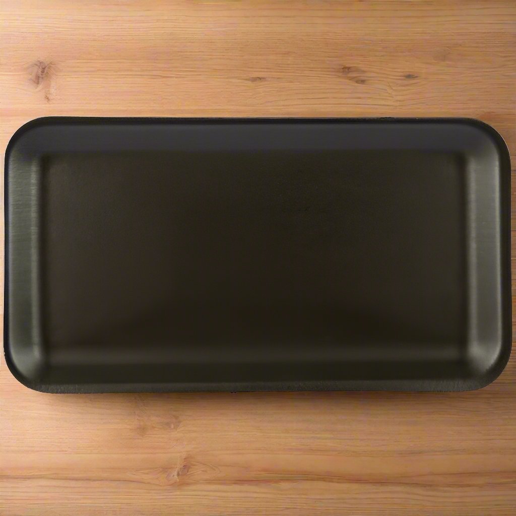 CKF 87810 - (#10S) Black Foam Meat Tray 10.75" x 7.5" x 0.75" - Case of 500