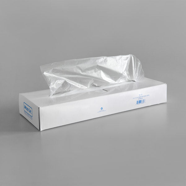 LK K-15 - 15" x 10.75" 0.45 mil Wrap-Eze® Pop-Up Poly Sheets - Case of 10000