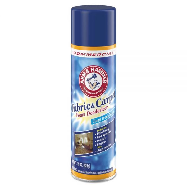 Arm & Hammer - Fabric and Carpet Foam Deodorizer, Fresh Scent, 15oz - Case of 8