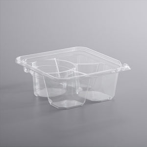 Dart SBTG3W TamperGuard 3-Compartment Snack Box with Well