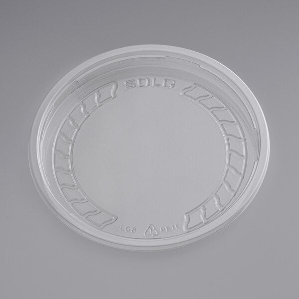 Dart LG8R-0090 - RPET Recessed Deli Container Lid, Clear - Case of 500
