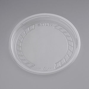 Dart LG8R-0090 - RPET Recessed Deli Container Lid, Clear - Case of 500