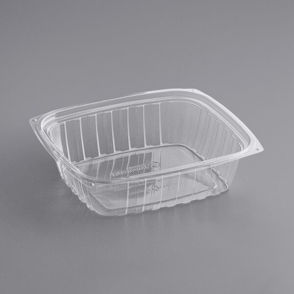 World Centric RD-CS-24 - 24 oz Rectangular Deli Container, Clear PLA