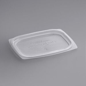 World Centric RDL-CS-8 - Lid for 8-16 oz Rectangular Deli Containers, Clear PLA