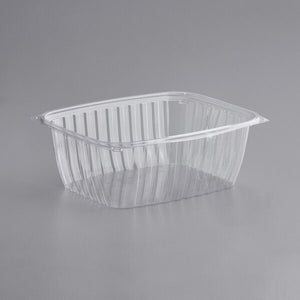 World Centric RD-CS-64 - 64 oz Rectangular Deli Container, Clear PLA