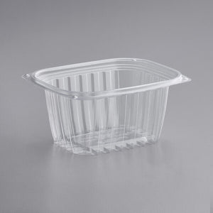 World Centric RD-CS-16 - 16 oz Rectangular Deli Container, Clear PLA