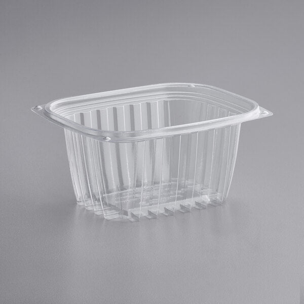 World Centric RD-CS-16 - 16 oz Rectangular Deli Container, Clear PLA