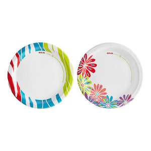 Solo RD10P-K1075 AnyDay 10 inch assorted paper plates, 22-count pack