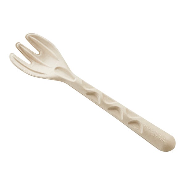 World Centric SF-FB-10-LF - 10 in Serving Fork, Unbleached Plant Fiber