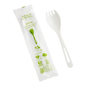 World Centric RK-PS-I - 6 in Spork, Individually Wrapped, TPLA