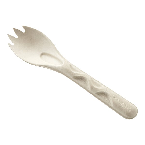 World Centric RK-FB-6-LF - 6 in Spork, Unbleached Plant Fiber