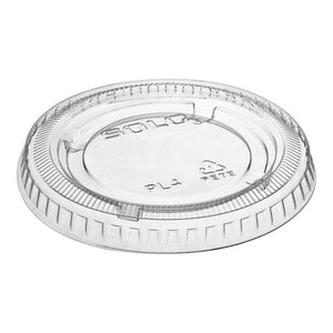 Dart PL4N - 4oz PET Plastic Soufflé Cup Lid, Clear - Case of 2500