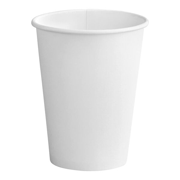 Dart 412WN-2050 - 12oz White SSP Paper Hot Cup - Case of 1,000