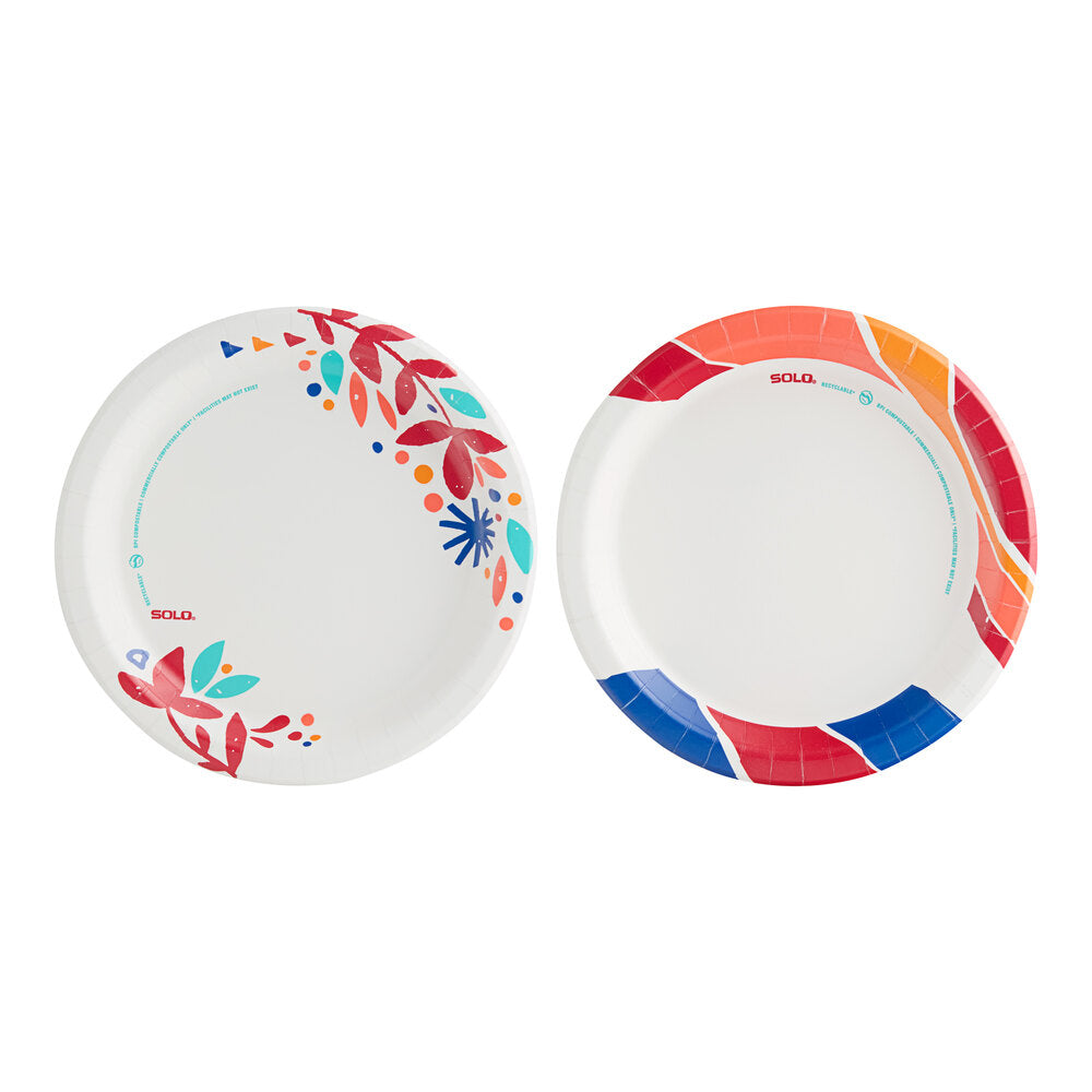 Solo RD1055-K1075 AnyDay 10 inch assorted paper plates, 55-count pack