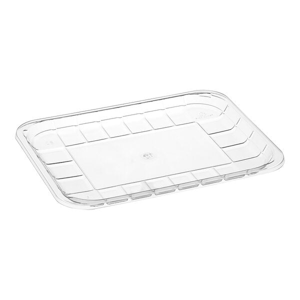 CKF 86668 - (#2S) Clear PET Plastic Meat Tray 6" x 8 3/8" x 11/16" - Case of 500