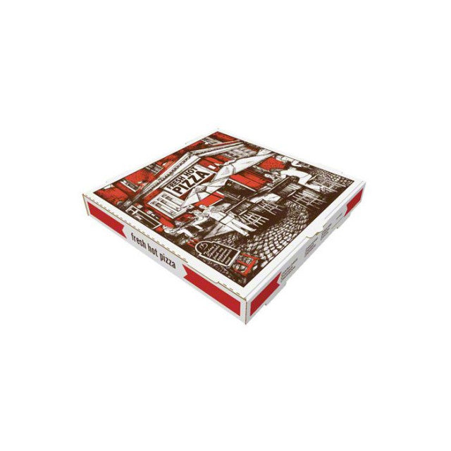 16" x 16" x 2" White Corrugated Pizza Box - Bundle of 50