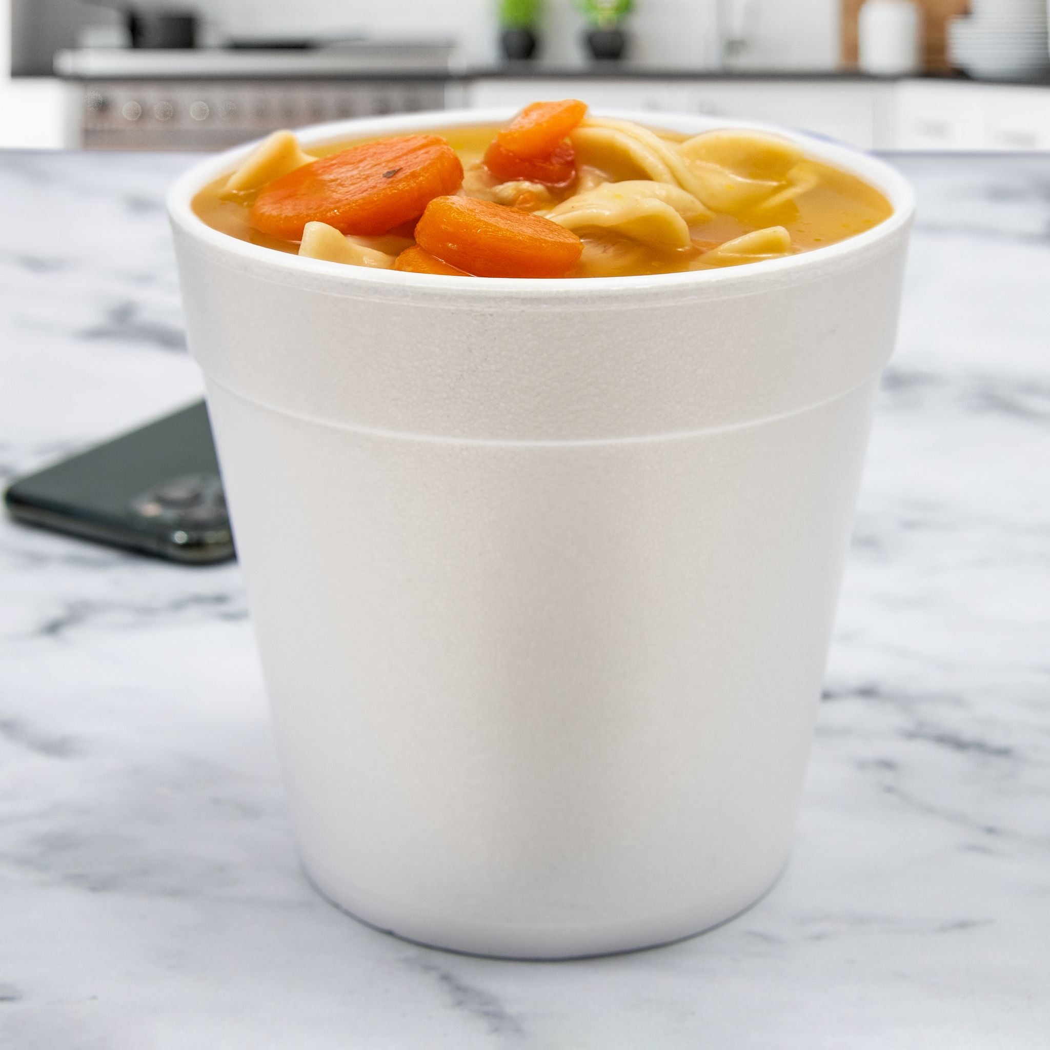 Dart 32MJ48 - 32oz Foam Container, White - Case of 500