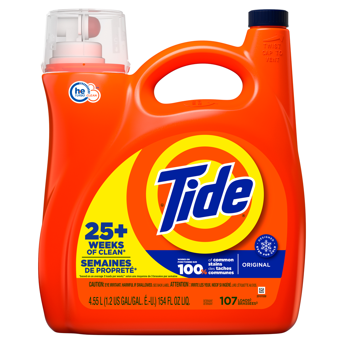 Tide - HE Compatible Liquid Laundry Detergent 154oz, Original - Case of 4