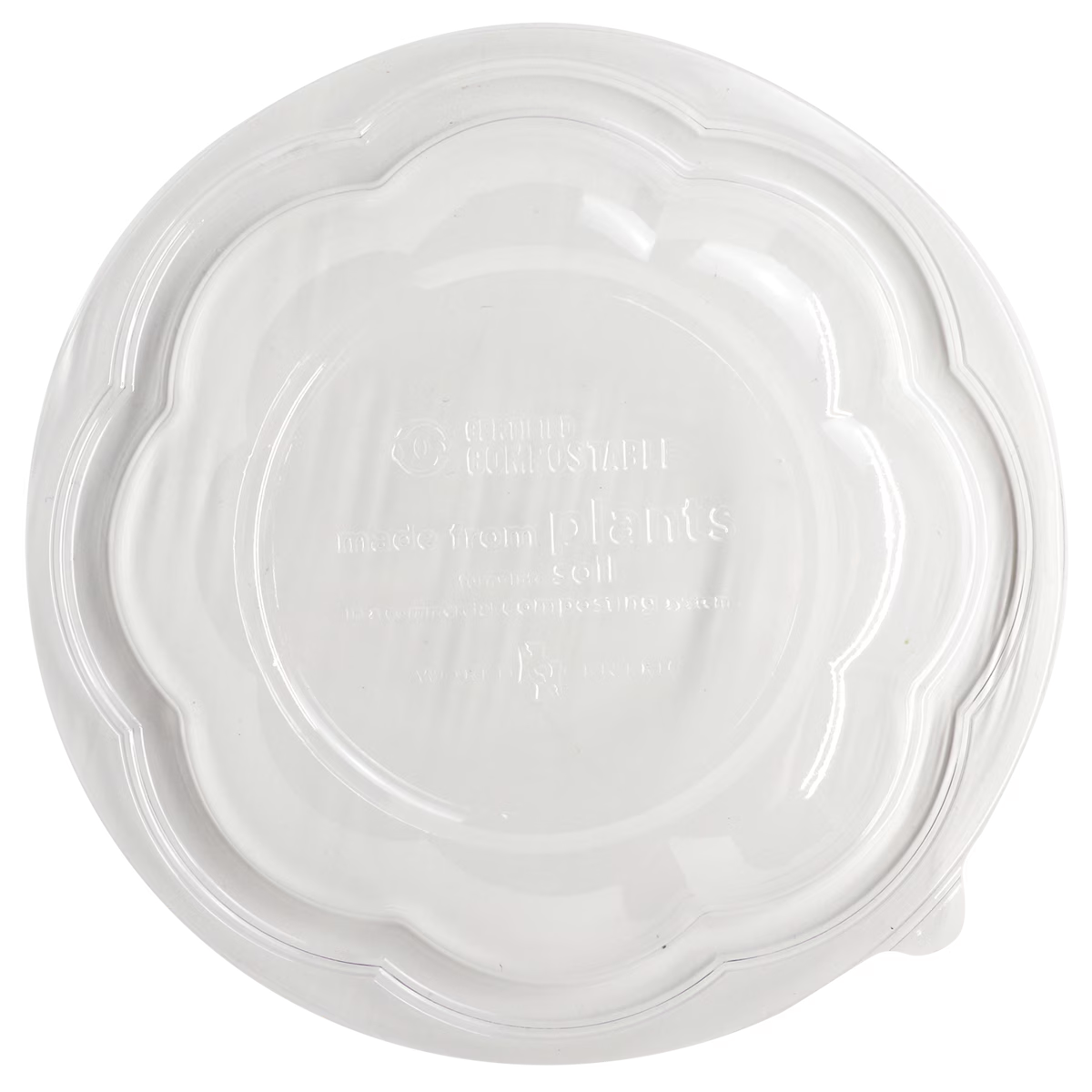 World Centric SBL-CS-32 - Dome Lid for 24-48 oz Salad Bowls, Clear PLA