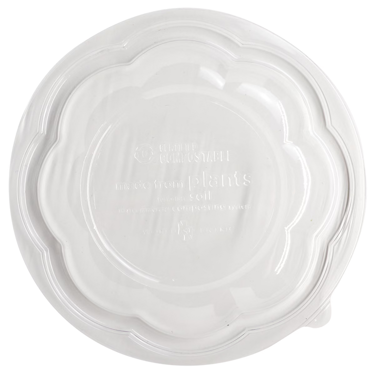 World Centric SBL-CS-32 - Dome Lid for 24-48 oz Salad Bowls, Clear PLA