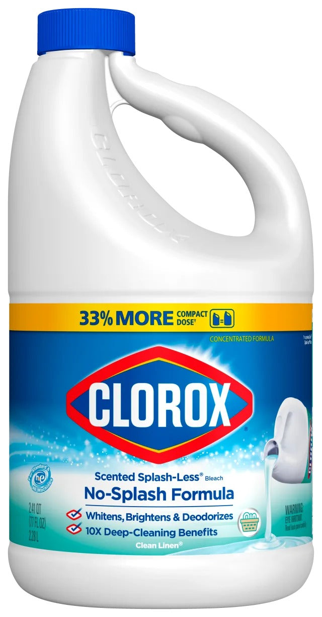 Clorox - Bleach Splash-less Clean Linen 40oz - Case of 6