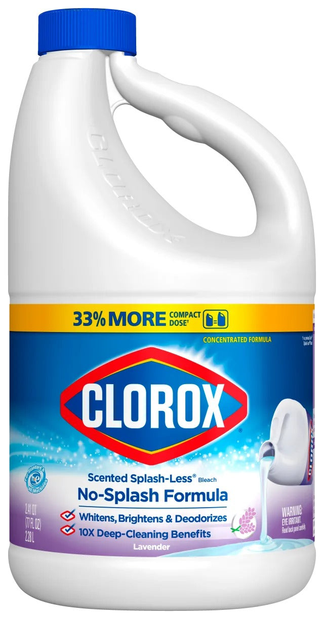 Clorox - Bleach Splash-less Lavender 77oz - Case of 6