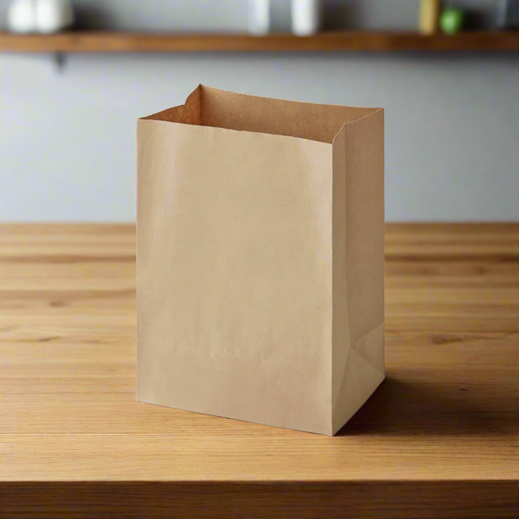 1/7 52 lb. Brown Paper Grocery Bag - Case of 500