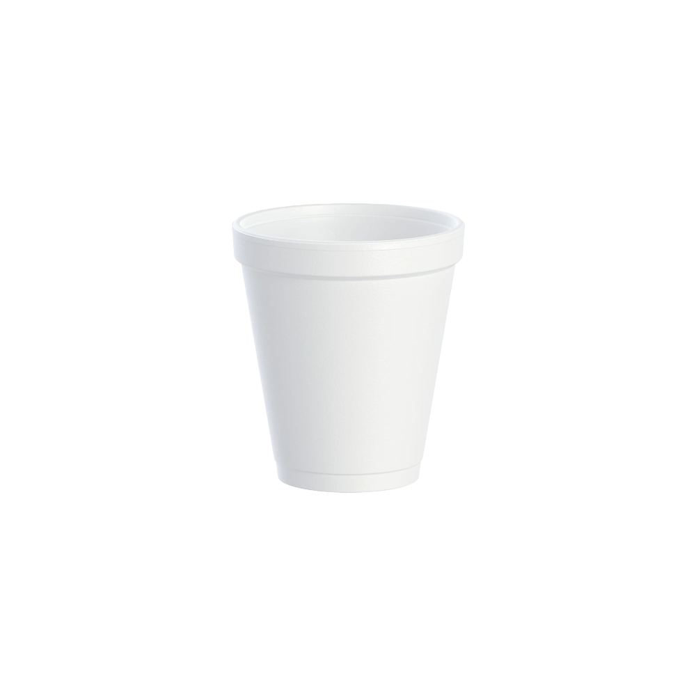 Dart 8J8 - 8oz EPS Foam Cup, White - Case of 1000