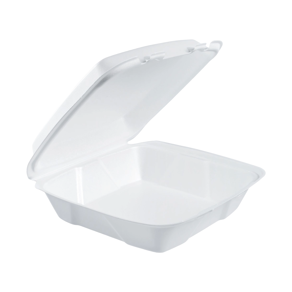 Dart 90HT1R - 9 in XPS Foam Container, White - Case of 200