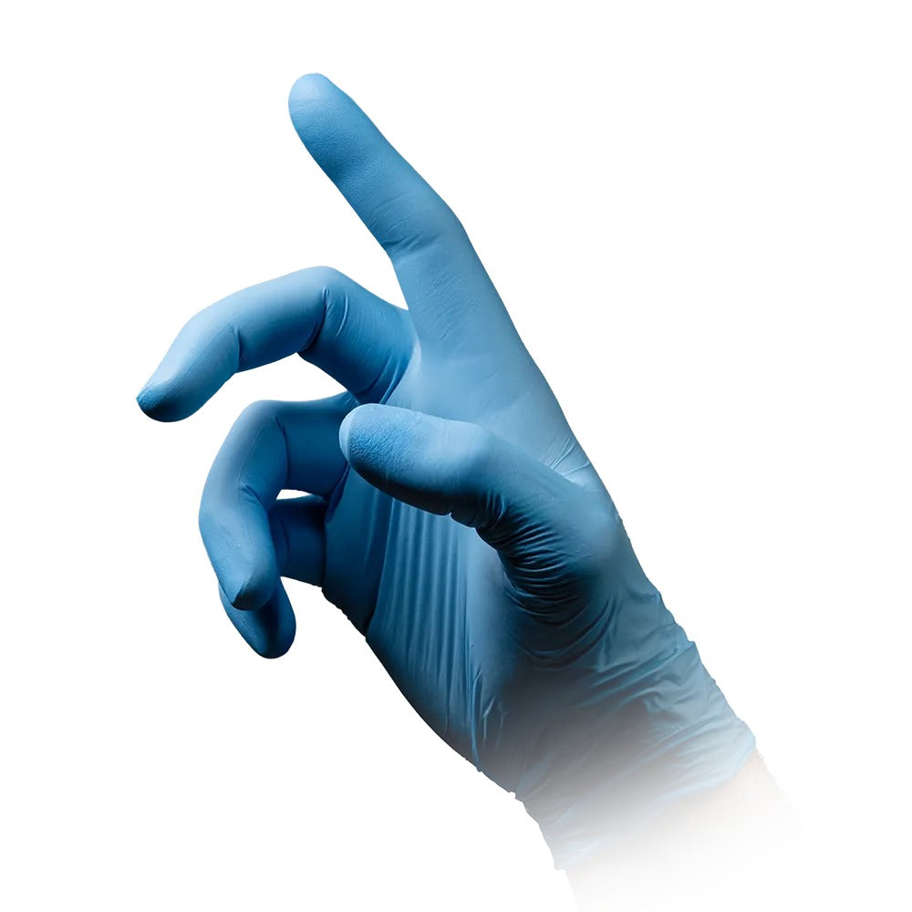 Emerald KG-1101-M - Medical Nitrile Gloves Exam Blue Medium, 100 Pack - Case of 10