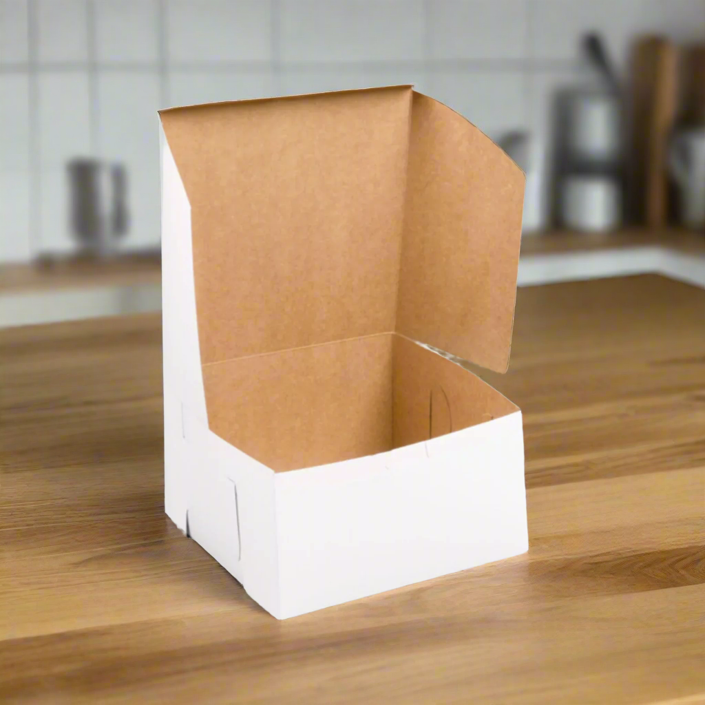 9" x 9" x 5" Premium White Bakery Box - Case of 100