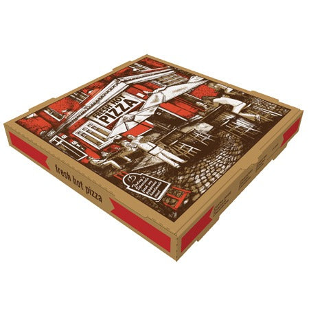 16" x 16" x 2" Kraft Corrugated Pizza Box - Bundle of 50