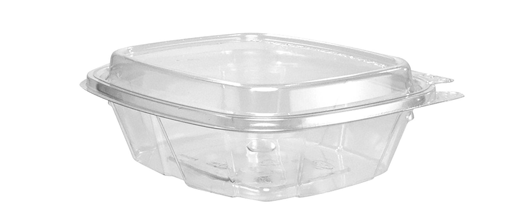 Dart CH8DED - 8oz PET Plastic Tamper-Evident/Resistant Container w/ Dome Lid, Clear - Case of 200