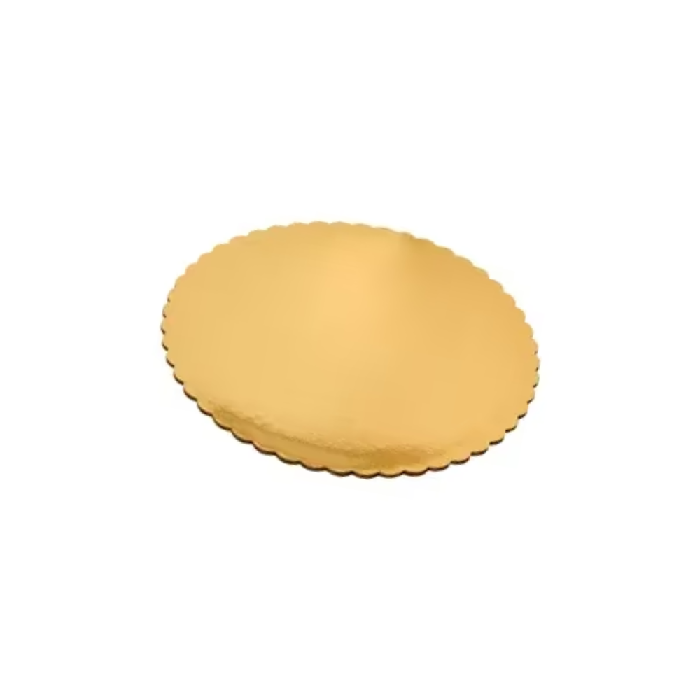 Gold corrugated round cake circle, representative product image