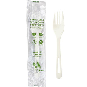 Individually wrapped World Centric FO-PS-I 6.5-inch TPLA fork