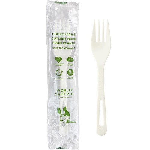 Individually wrapped World Centric FO-PS-I 6.5-inch TPLA fork
