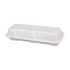 Genpak 26600 - 13" x 4 1/2" x 3" White Extra Large Hinged Lid Foam Hoagie / Sub Container - Case of 200