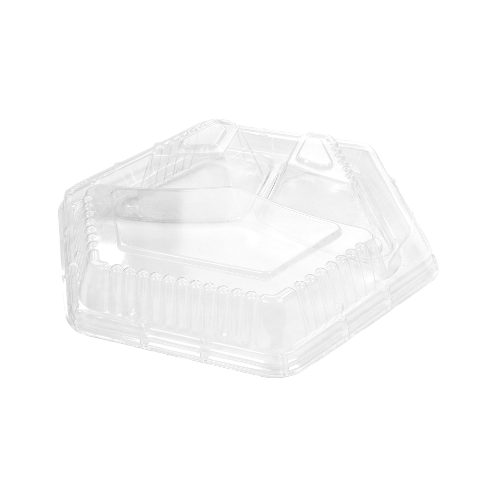 Genpak 94713 - Smart-Set 10" Clear Dome 3 Compartment Hexagonal Lid - Case of 200