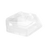 Genpak 94713 - Smart-Set 10" Clear Dome 3 Compartment Hexagonal Lid - Case of 200