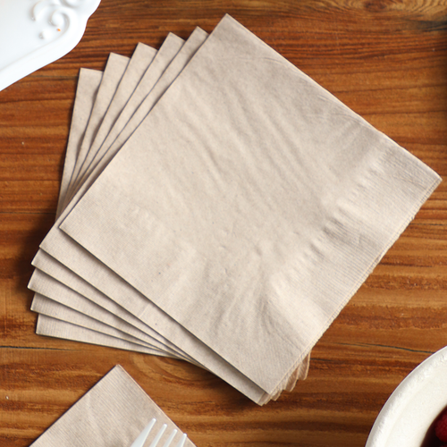 World Centric NP-SC-BV 10x10 inch unbleached beverage napkins