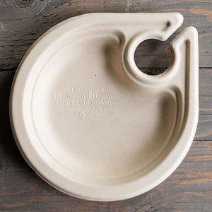 World Centric PL-SC-7WN-LFS 7 inch fiber plate with wine glass holder