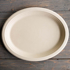 World Centric PL-SC-U12O-LFS 12 inch oval fiber plate