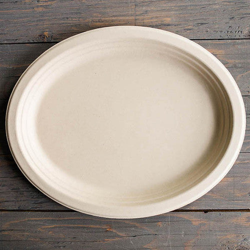 World Centric PL-SC-U12O-LFS 12 inch oval fiber plate
