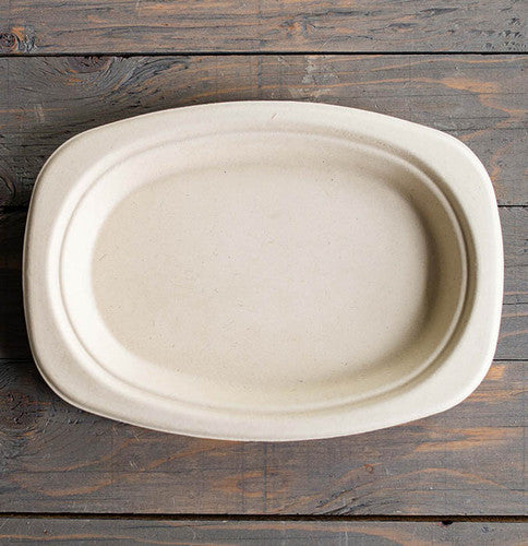World Centric PL-SC-U9O-LFS 9 inch oval fiber plate