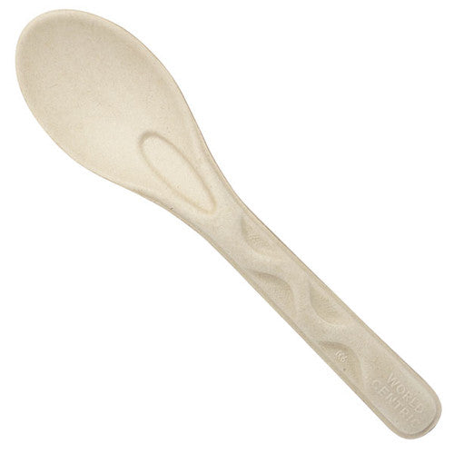 World Centric SP-FB-6-LF - 6 in Spoon, Unbleached Plant Fiber